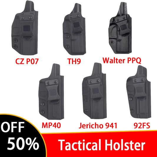 IWB Kydex Gun Holster for Berett 92Fs G26 CZ P07 941 G2C 1911 Walter PPQ TH9 MP40 inside Waistband Concealed Carry Holsters