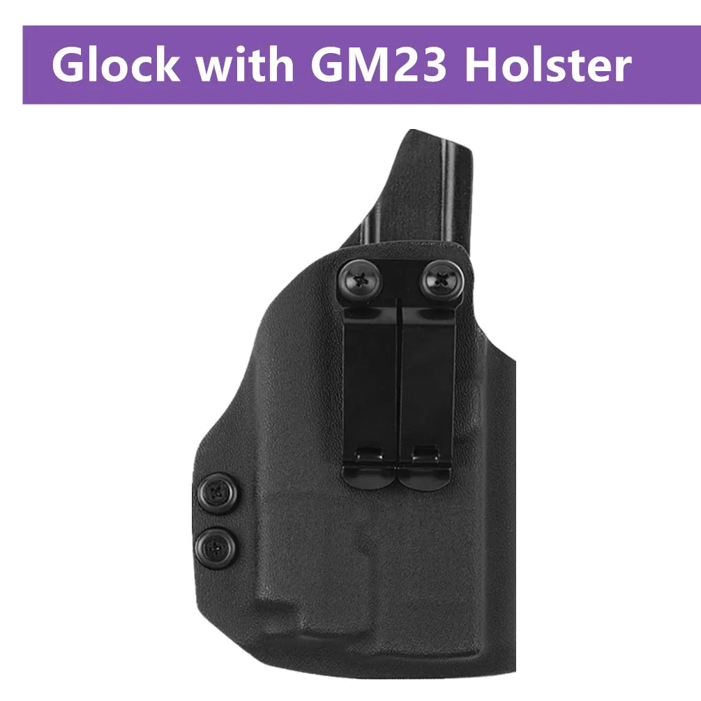 Kydex Internal Holster for Glock 17 19 19X 25 31 45 MOS with Olight Baldr S PL Mini 2 800 Lumens GM23 Flashlight Tactical Light