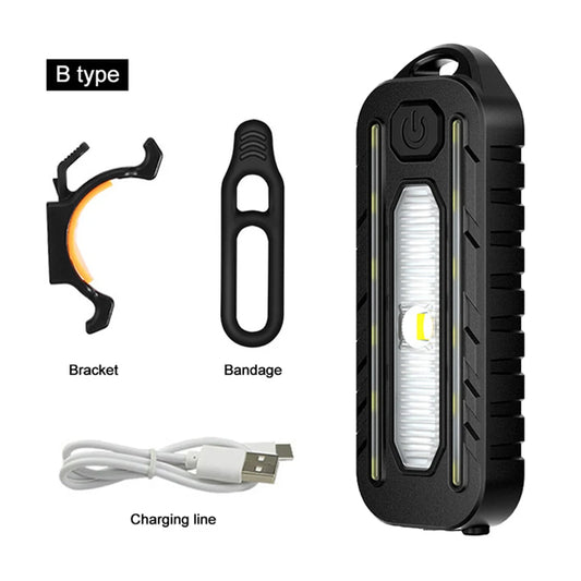 LED Red and Blue Shoulder Light with Clip USB Rechargeable Flashlights Warning Safety Torch Bike Warn LANTERN