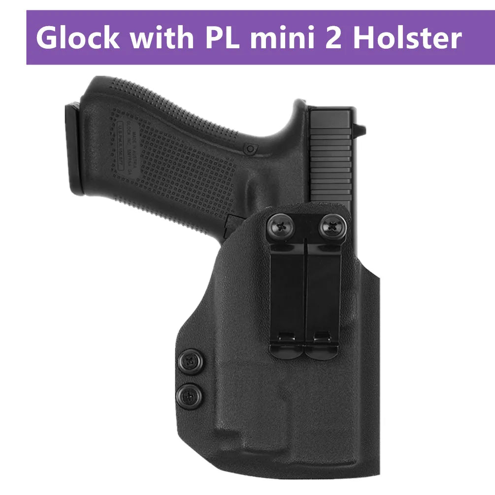 Kydex Internal Holster for Glock 17 19 19X 25 31 45 MOS with Olight Baldr S PL Mini 2 800 Lumens GM23 Flashlight Tactical Light