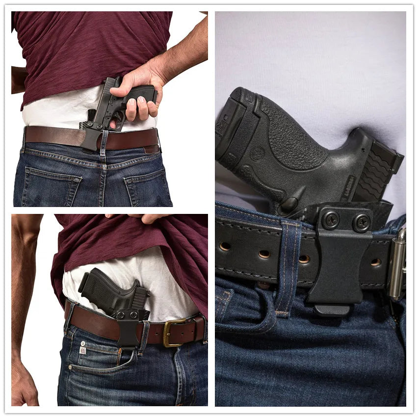 Carbon Fiber Kydex inside Waistband Holster for Walther P99 IWB Case Pant Belt Clip Concealed Carry Concealment Cross Draw